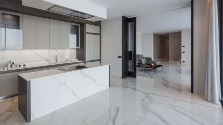 Spiek kwarcowy Laminam I Naturali Calacatta Oro Venato Lucidato 100x100x0,5 + cm