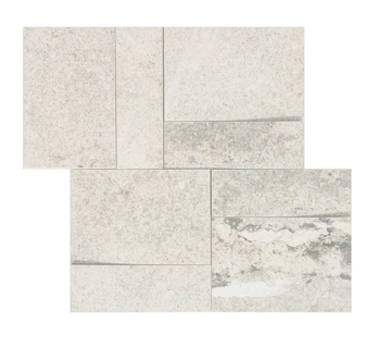 Płytka gresowa Florim La Roche Blanc Modulo Muretto 3D Inclinato Naturale-Anticata 30x30x0,9 cm