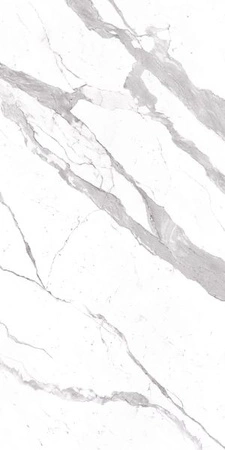 Spiek kwarcowy Laminam I Naturali Bianco Statuario Venato Lucidato Book Match B 162x324x0,5 cm, Full Size