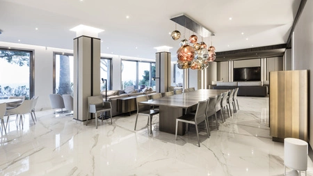 Spiek kwarcowy Laminam I Naturali Calacatta Oro Venato Lucidato 100x100x0,5 + cm