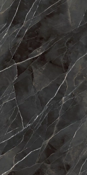 Spiek kwarcowy Laminam Diamond Calacatta Black Lucidato Starlit Book Match A 162x324x0,5 cm, Full Size